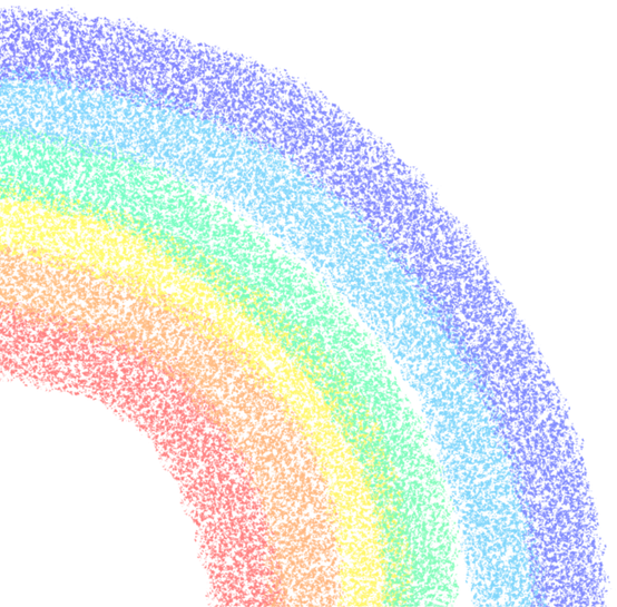 Rainbow corner clip art decoration